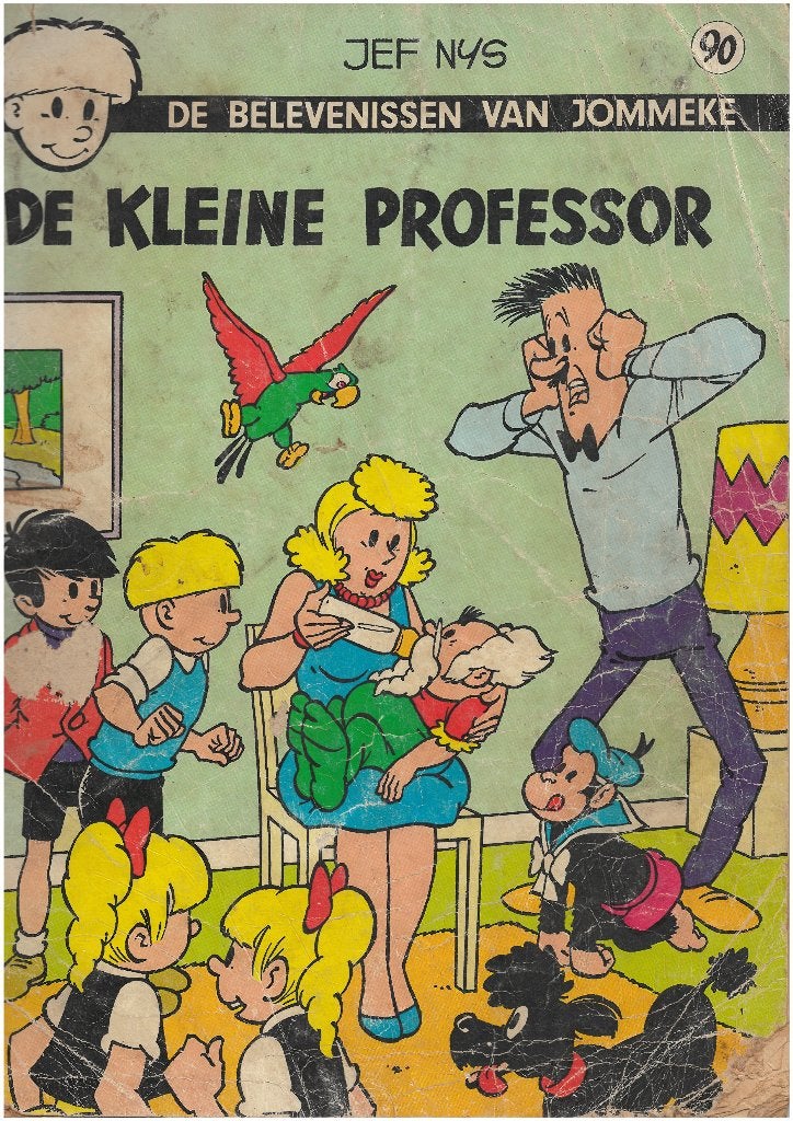 Jommeke --- De kleine professor --- nr. 90, Boeken, Gelezen, Eén stripboek, Jef Nys., Ophalen of Verzenden
