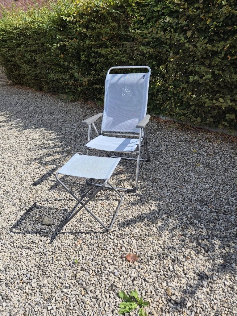 Lafuma campingstoel + bankje, Caravanes & Camping, Enlèvement, Utilisé, Chaise de camping