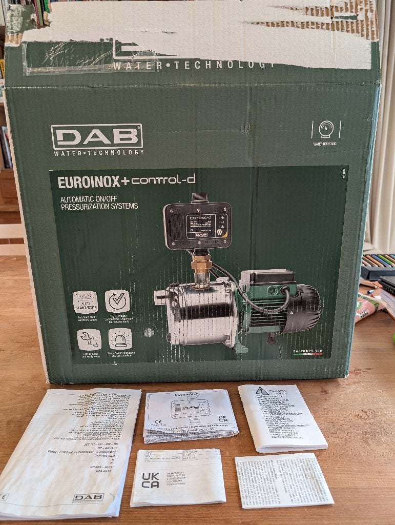 DAB Euroinox 40/80 M zelfaanzuigende pomp met control D, Ophalen, Zo goed als nieuw, Elektrisch, Hydrofoorpomp