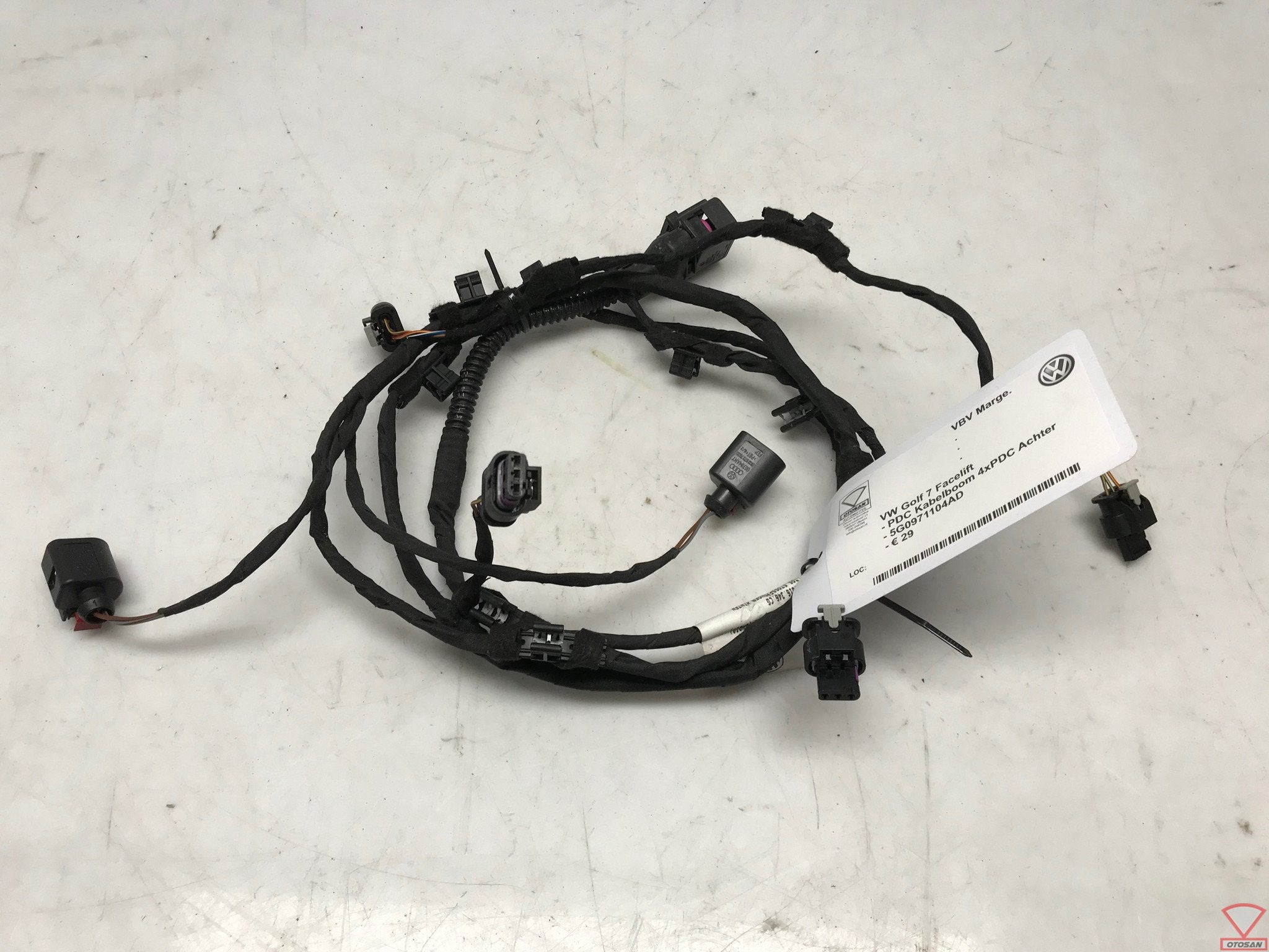 vw golf 7 facelift pdc 4x kabelboom achter 5g0971104ad, Gebruikt, Volkswagen, Volkswagen AG, Vw@volkswagen.de