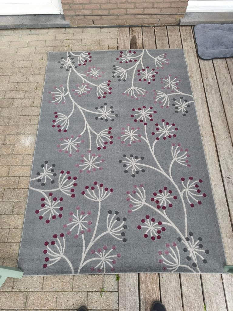 Tapis moderne 160x230 - gris - très bon état, 200 cm ou plus, 150 à 200 cm, Comme neuf, Enlèvement