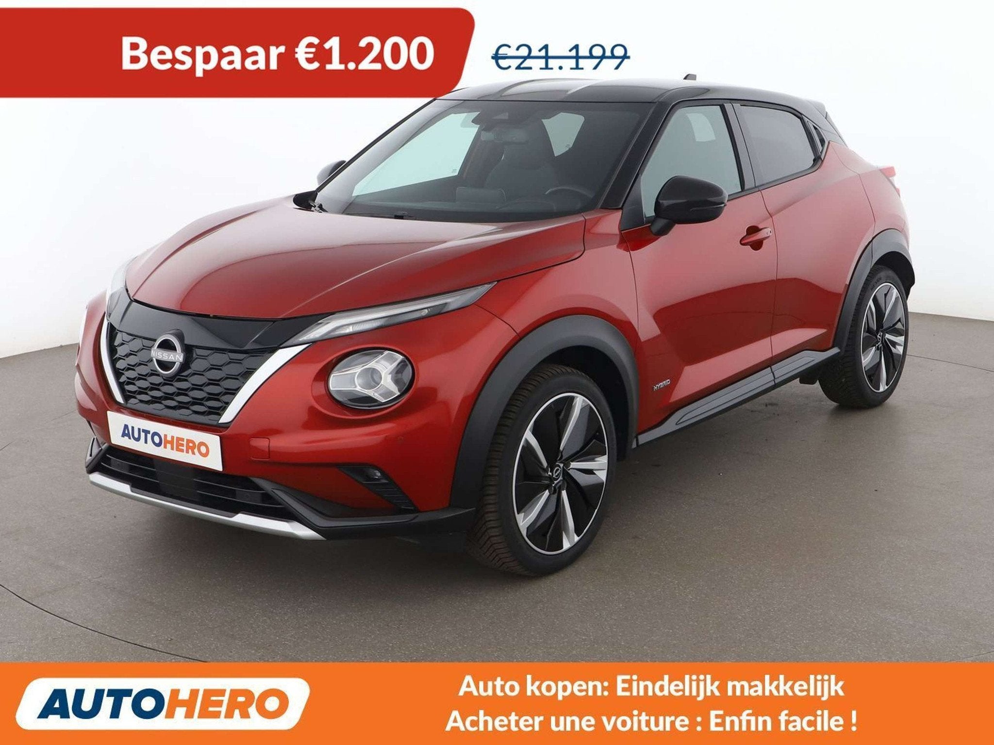 Nissan Juke 1.6 Hybrid N-Design (automatique), Rouge, Achat, Euro 6, Noir