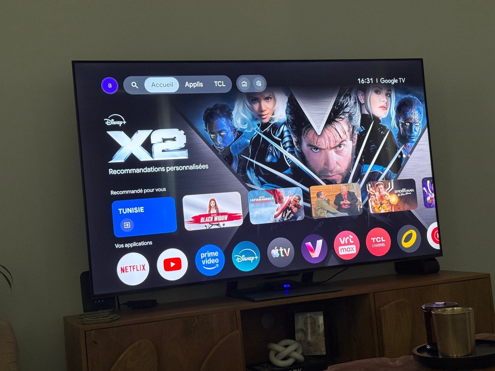 TCL 65C749 65 pouces smart google tv, Ophalen, Zo goed als nieuw, Tv