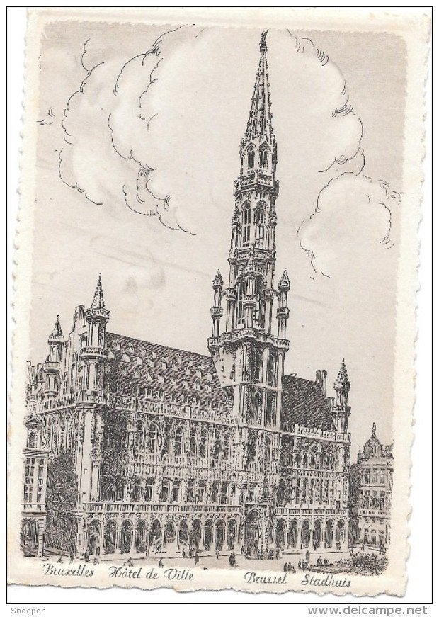 Brussel stadhuis, Verzamelen, Ophalen of Verzenden, Ongelopen, Brussel (Gewest)