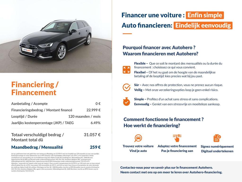 Audi A4 35 TFSI Mild-Hybrid advanced (automatique), Cuir, A4, Noir, 5 portes