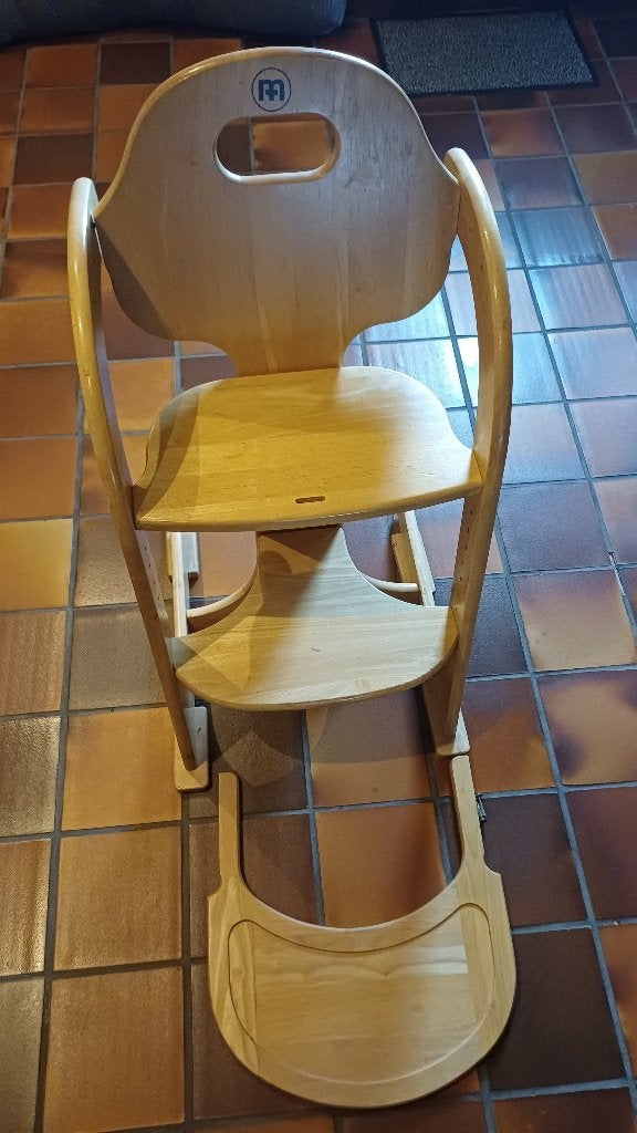Houten eetstoelen - meegroeistoelen- prijs voor de 2 stuks, Enlèvement, Comme neuf, Autres types