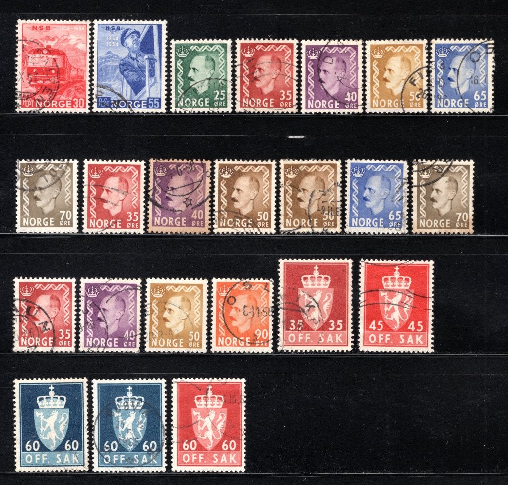 NOORWEGEN Lot 1955 gestempeld, Postzegels en Munten, Verzenden, Noorwegen, Gestempeld