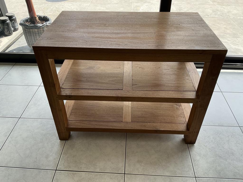 Tv meubel in teak, Huis en Inrichting, Ophalen, 75 cm of meer, Teakhout, 50 tot 100 cm