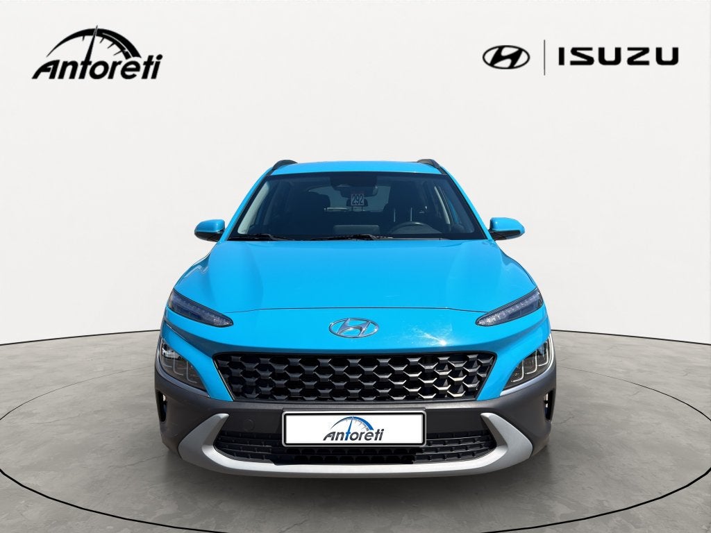 Hyundai KONA 1.0 T-GDI DCT Twist LTD, Auto's, 116 g/km, Stof, Blauw, 5 zetels
