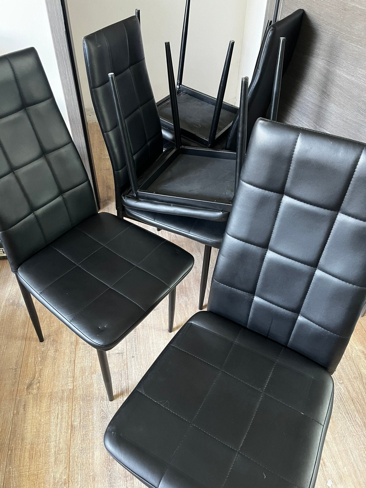 Lot de 6 chaises noir, Enlèvement, Utilisé, Noir, Cinq, Six Chaises ou plus