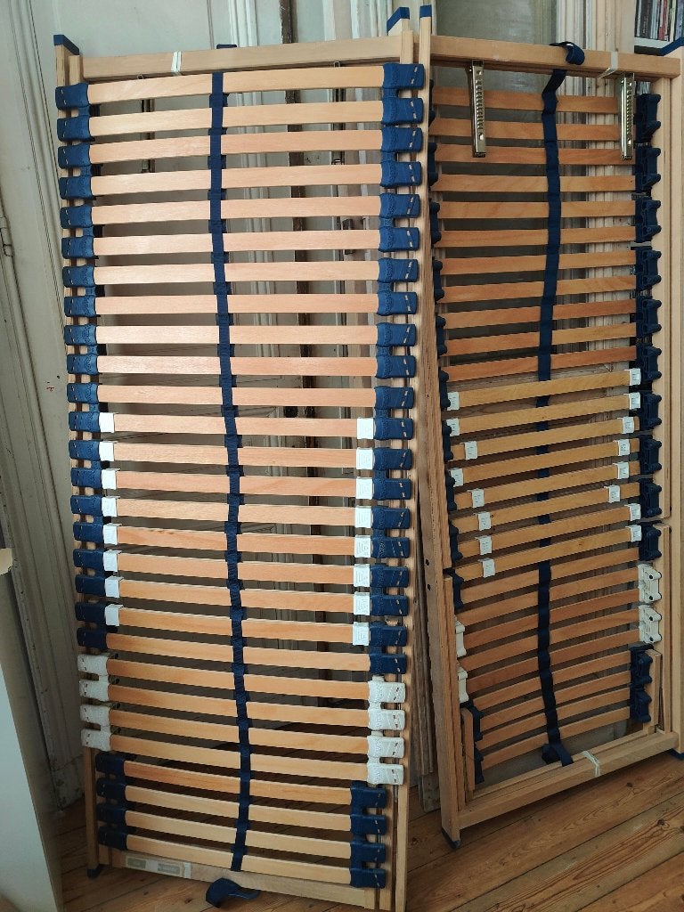 Lattenbodem premium dubbel voor 160*200 bed, Huis en Inrichting, Ophalen, Verstelbaar, Beige, Tweepersoons