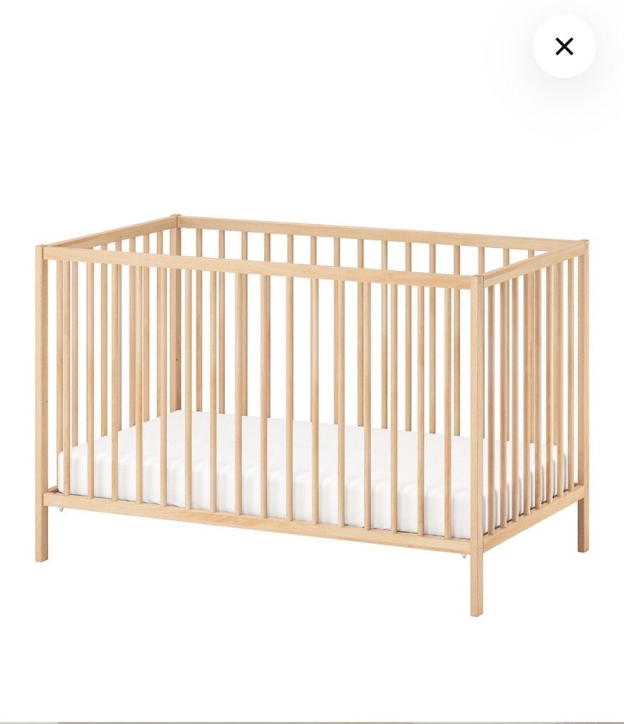 Table à langer + berceau IKEA, Matelas, 70 à 85 cm, Comme neuf, Enlèvement