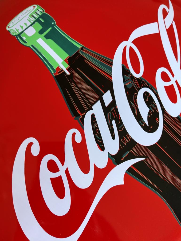 Originele Coca Cola Button U.S.A.1992. (50CM), Ophalen of Verzenden, Gebruikt, Reclamebord