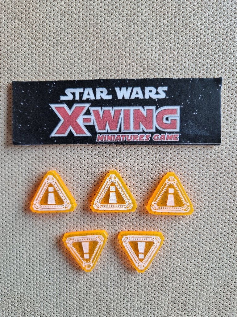 Star Wars X-Wing 5 Acrylic Stress Tokens Promo jetons, Enlèvement ou Envoi, Neuf, Flight Fantasy Games