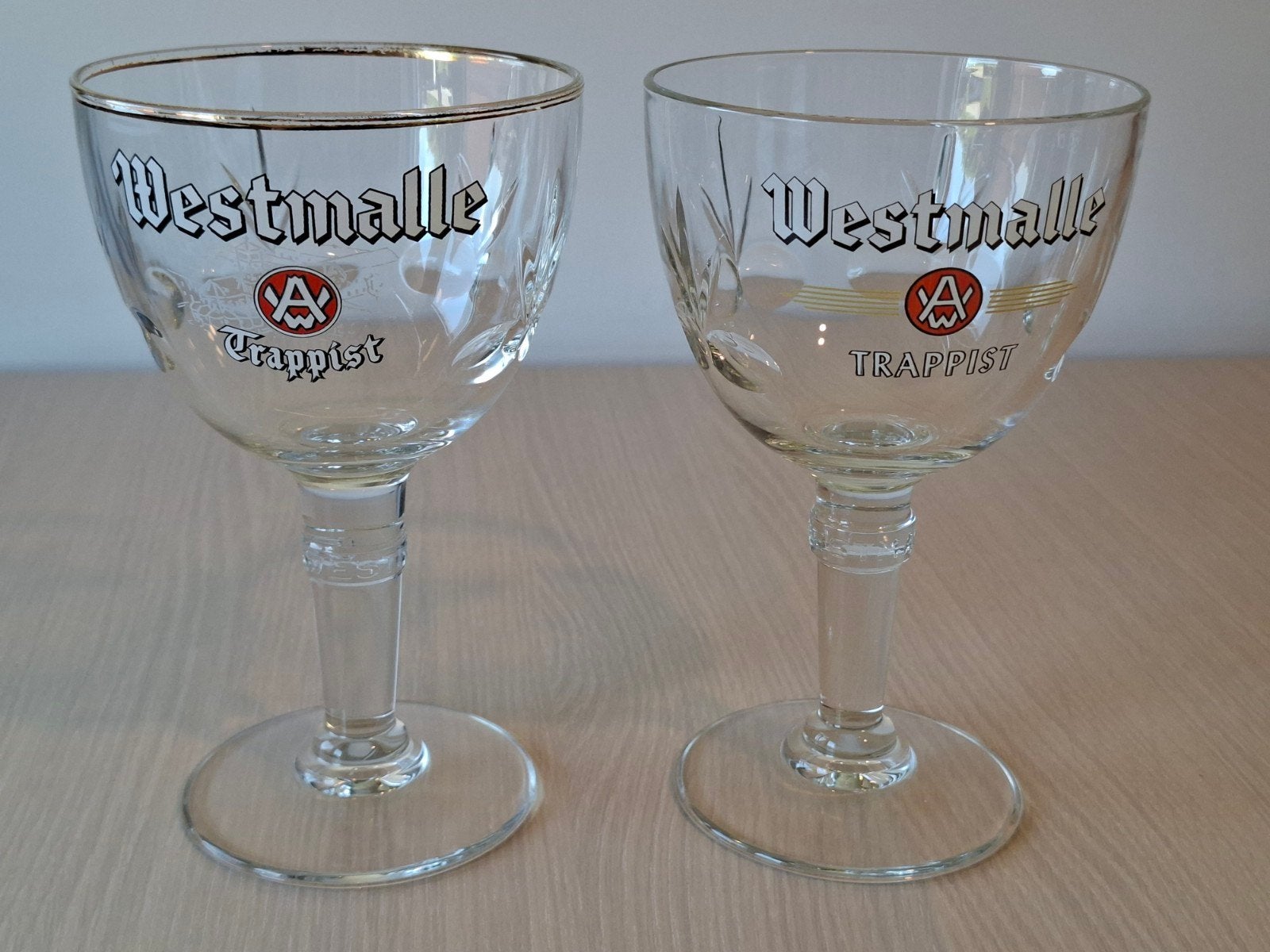2 Westmalle trappistglazen, Ophalen