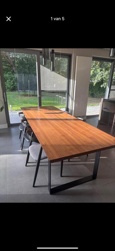 Tafel Juntoo 260cm, Huis en Inrichting, Ophalen, Gebruikt, Landelijk modern, 150 tot 200 cm