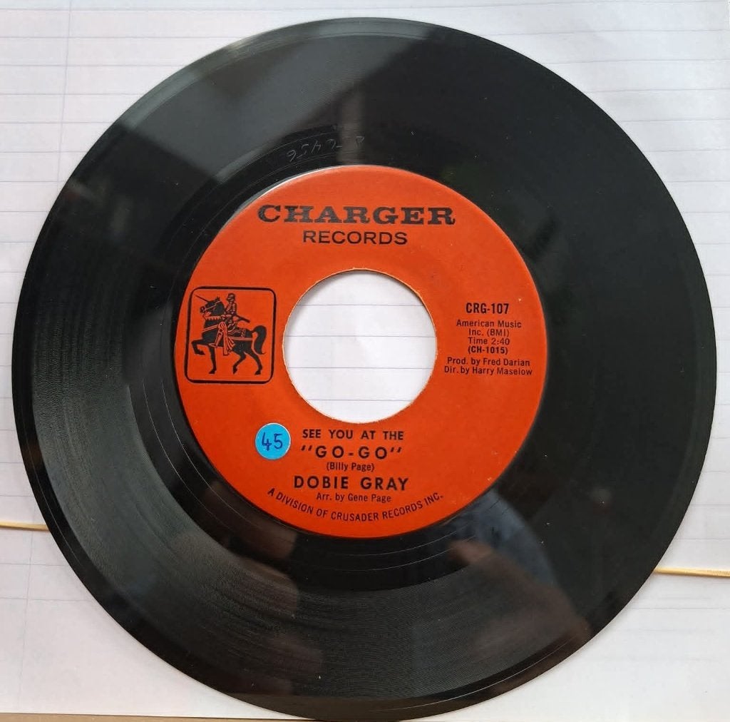 Popcorn Groove / Dobie Gray / See You At The Go Go, Pressage original, Enlèvement ou Envoi, 7 inch, Utilisé