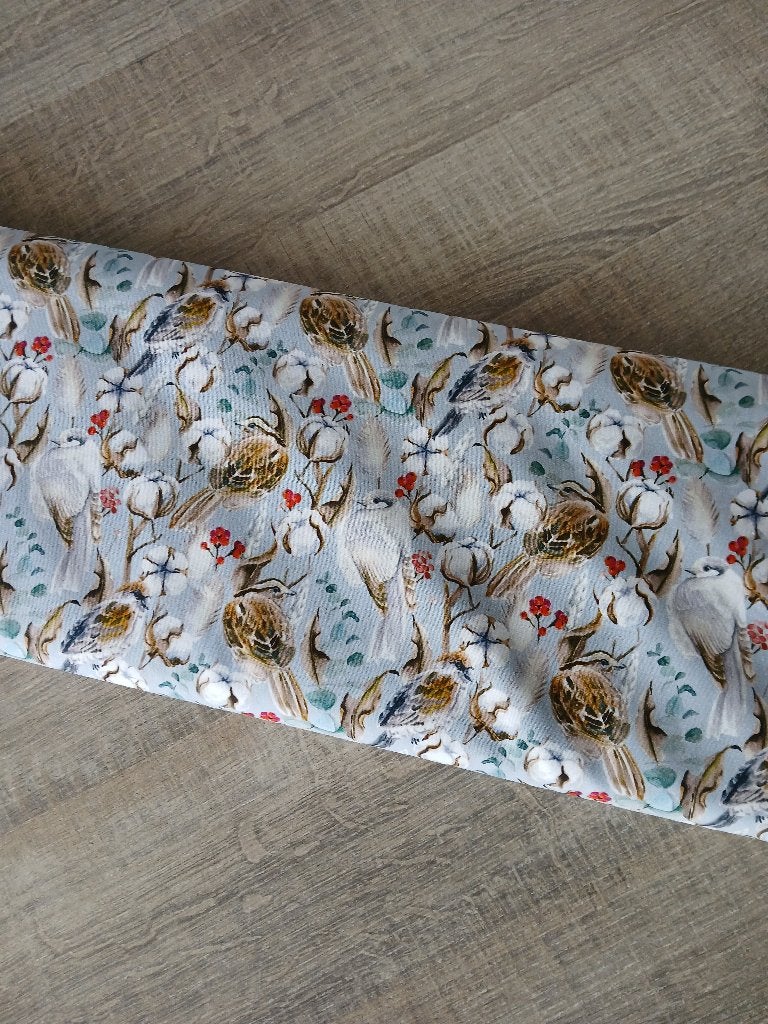 Coupon katoen digital vogels/bloemen (3,55 m), Meerkleurig, 120 cm of meer, Ophalen of Verzenden, Katoen
