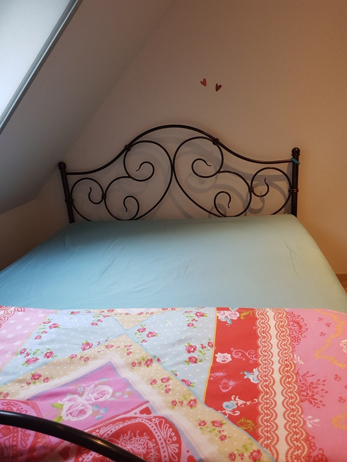 Bedframe 160X200 van staal + 2x lattenbodem Rubson, Ophalen