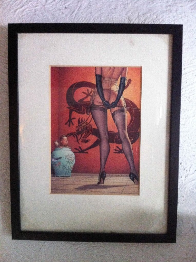 Kuifje pinup (Claude Mirande), print, on-gesigneerd., Boeken, Ophalen, Nieuw