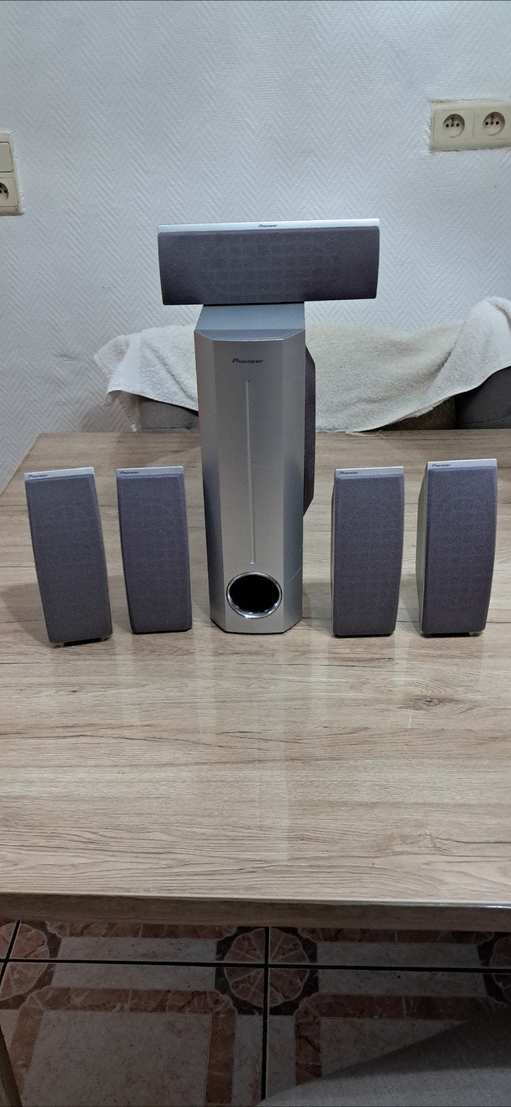 1 grote kast met 5 kleine PIONEER-schotten werkt goed, Audio, Tv en Foto, Home Cinema-sets, Ophalen, Zo goed als nieuw, Pioneer