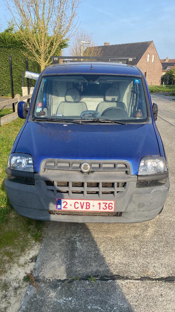 Fiat doblo lichte vracht, Auto's, Voorwielaandrijving, Stof, Zwart, Blauw