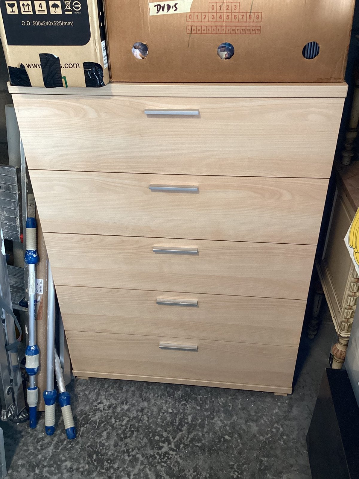 Ladekast , commode met 5 schuiven, Huis en Inrichting, Kasten | Ladekasten, Ophalen, Gebruikt