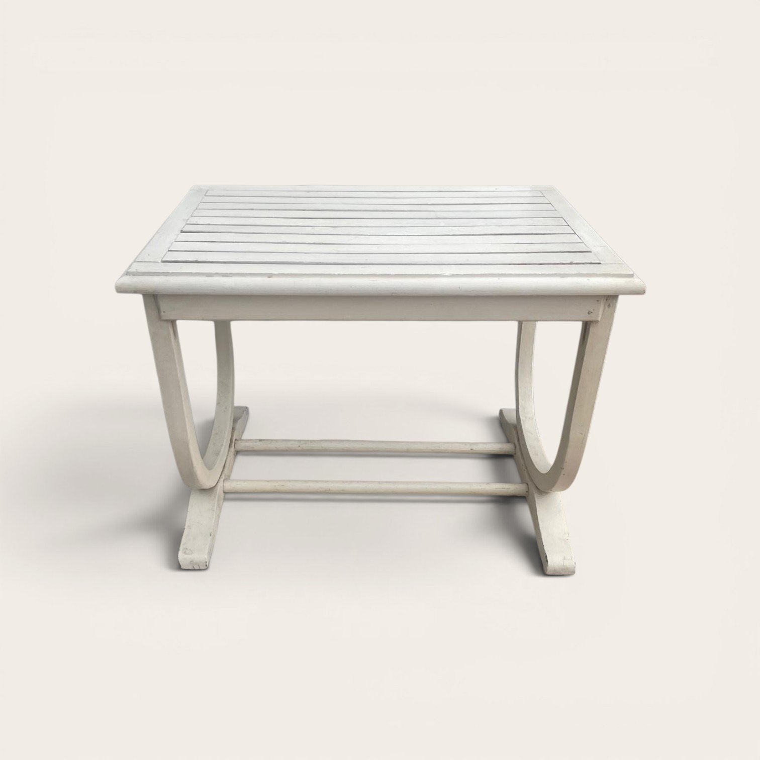 Table basse blanche en bois – Style classique, Enlèvement, Bois