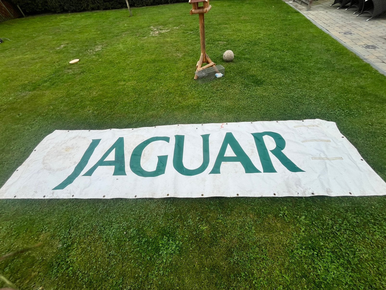 Spandoek zware vinyl/ JAGUAR, Collections, Enlèvement, Utilisé, Voitures