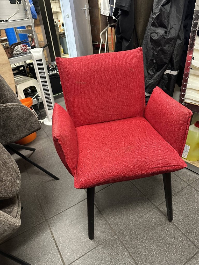 Rode stoelen 20 euro/stuk, Huis en Inrichting, Stoelen, Ophalen, Gebruikt, Stof, Vijf, Zes of meer stoelen