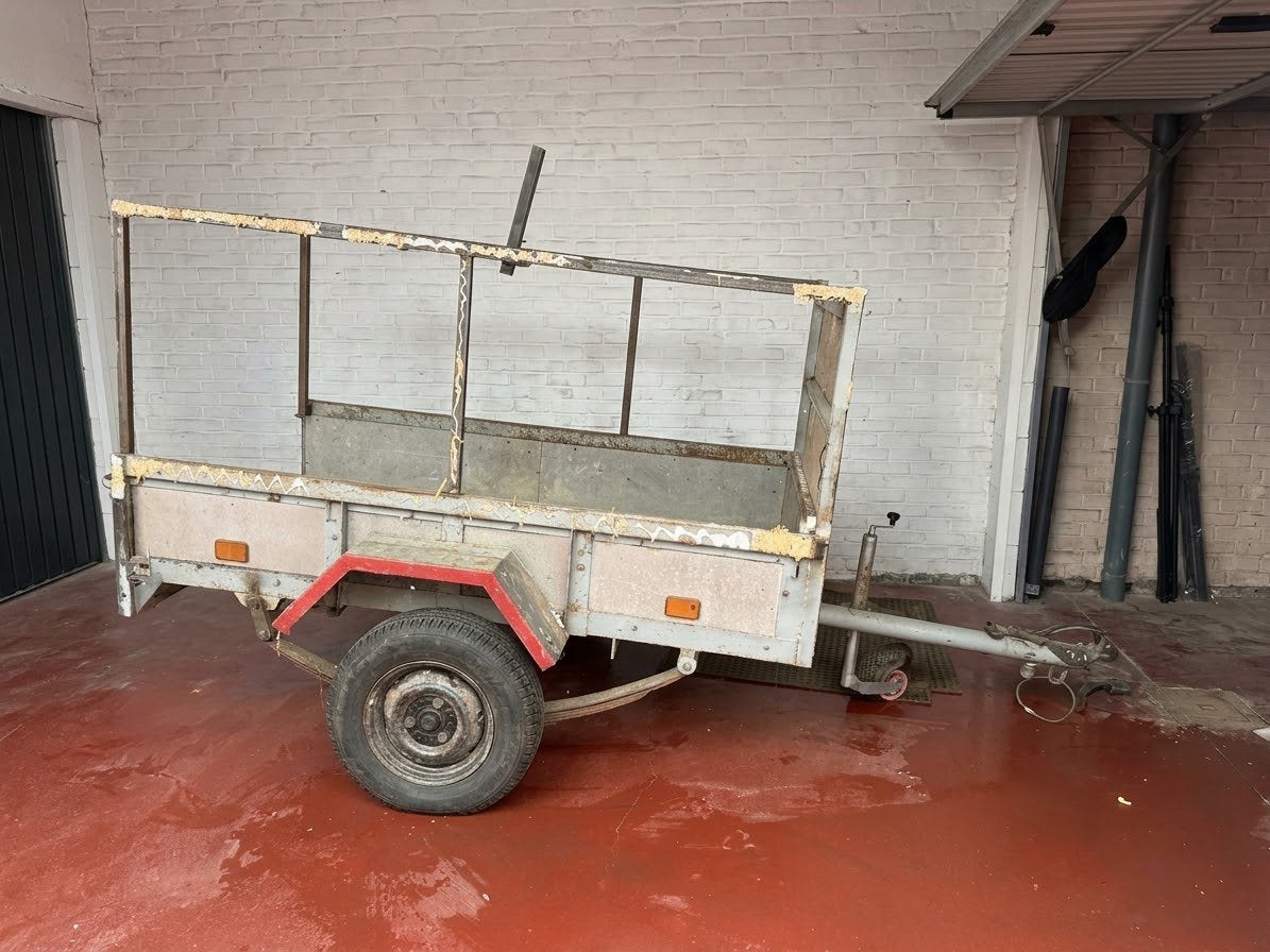 Enkelasser aanhangwagen / remork, Ophalen, Gebruikt