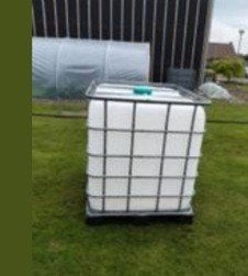 watervat 1000L met kunststof pallet uit voeding als nieuw, Tuin en Terras, Ophalen