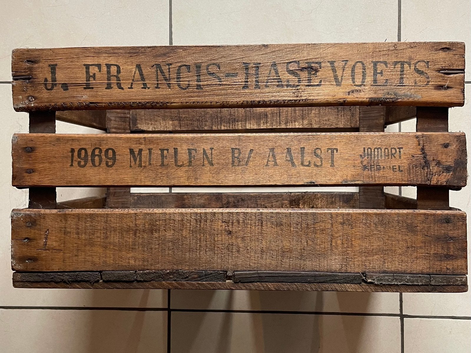 Lot de 3 anciennes caisses en bois vintage ., Enlèvement