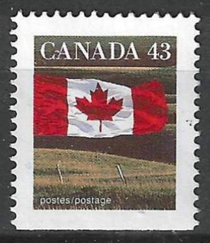 Canada 1992 - Yvert 1298a - Le drapeau canadien t la p (ZG), Envoi, Non oblitéré