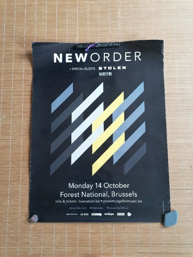 Affiche Concert New order, Enlèvement ou Envoi, Rectangulaire vertical, Musique, Utilisé