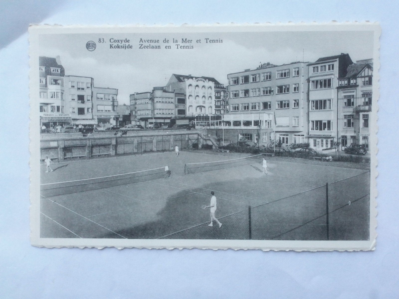 Coxyde Avenue de la Mer et Tennis, Collections, Enlèvement ou Envoi, 1940 à 1960, Non affranchie, Flandre Occidentale