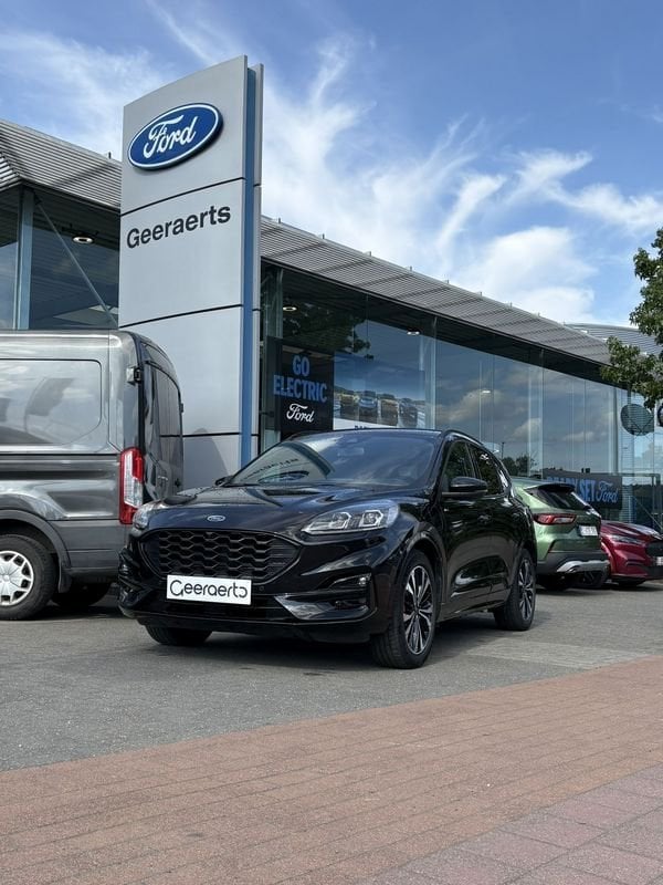 Ford Kuga ST-Line X PHEV AUT, Auto's, Gebruikt, Zwart, 4 cilinders, Alcantara