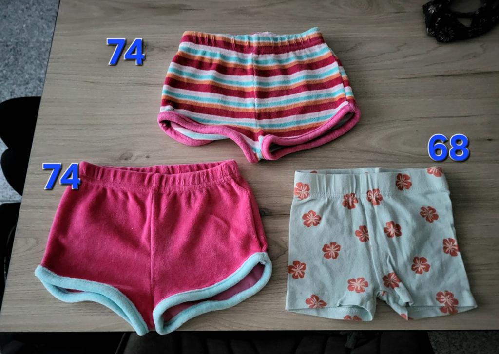 3 babyshorts samen maat 68 - 74, Kleding | Dames, Pyjama's, Ophalen of Verzenden