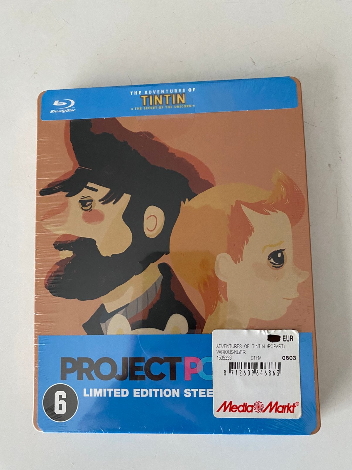 Kuifje Tintin,PopArt Edit Special Steelbook Blu-ray,Geseald, Nederlands, Ophalen of Verzenden, Blu-ray, Engels