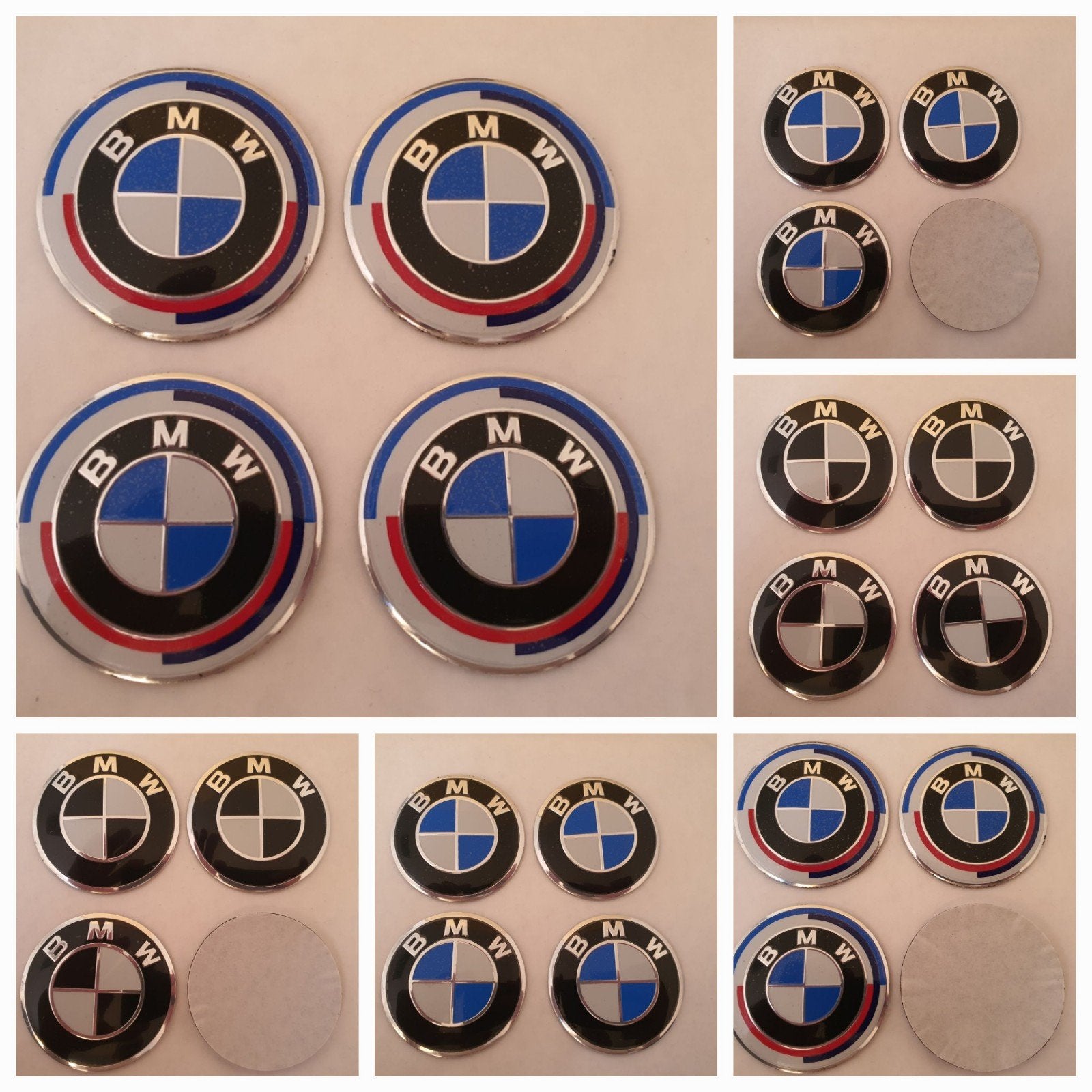 Autocollants BMW diamètre 56 mm bleus, noirs ou 50 ans, Enlèvement ou Envoi