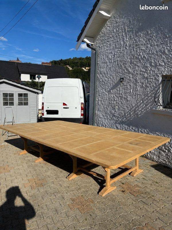 Grande table en bois massif 4M X 2M10, Enlèvement ou Envoi