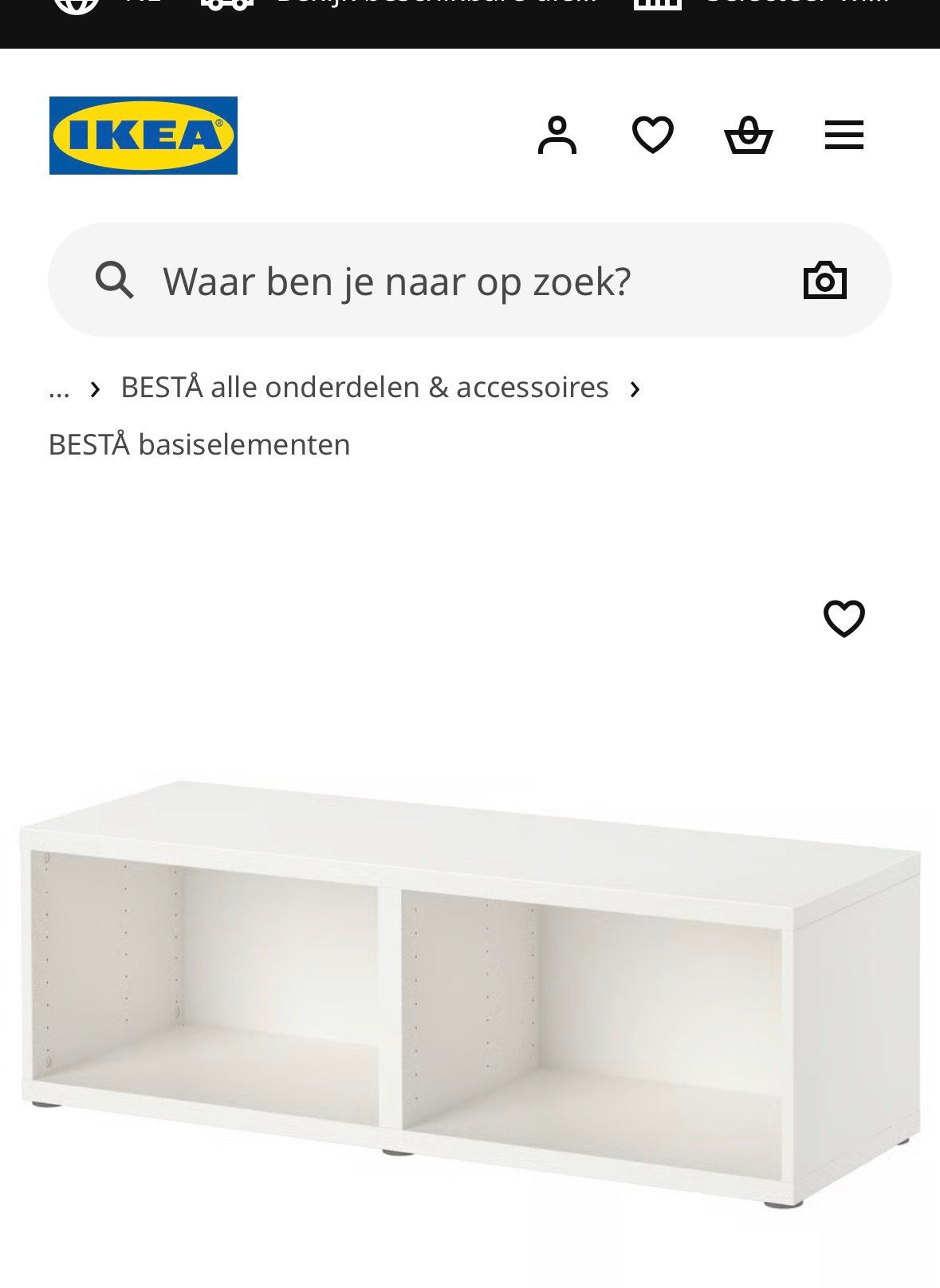Korpus besta tv meubel / schade bovenblad, Ophalen, Zo goed als nieuw