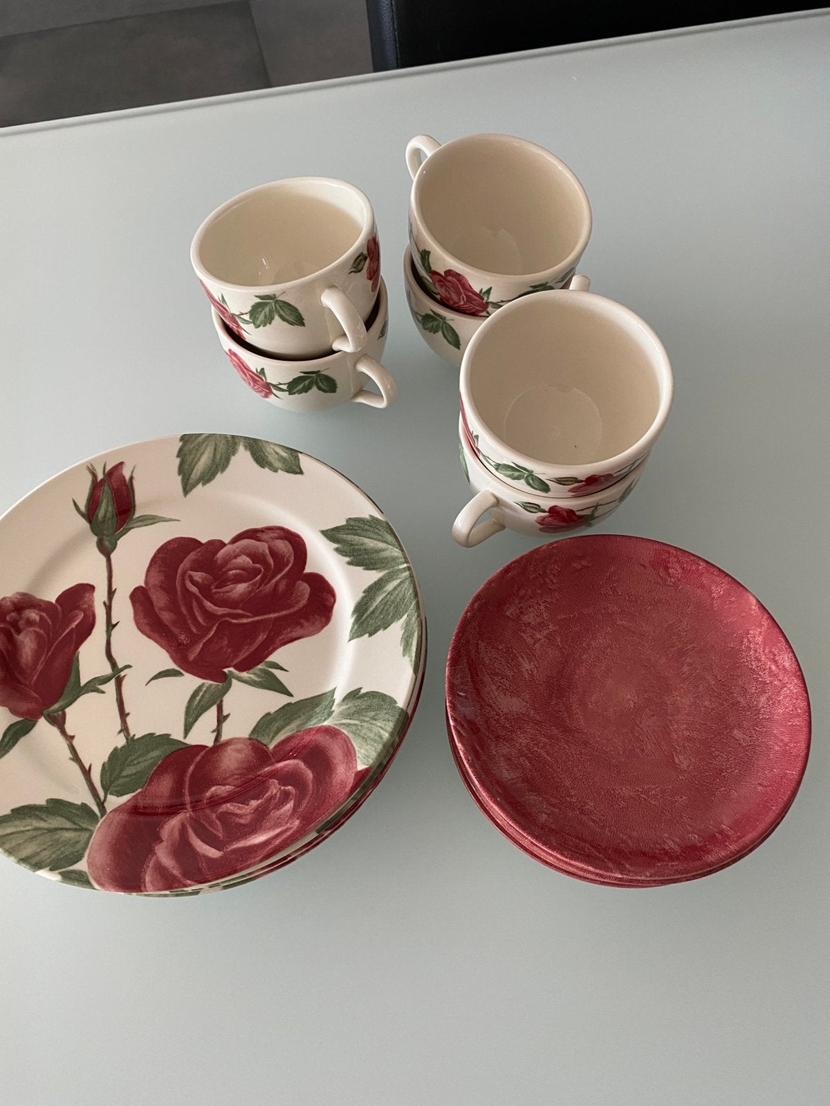 Servies compleet of glazern borden tassen, Huis en Inrichting, Keuken | Servies, Ophalen, Bord(en)