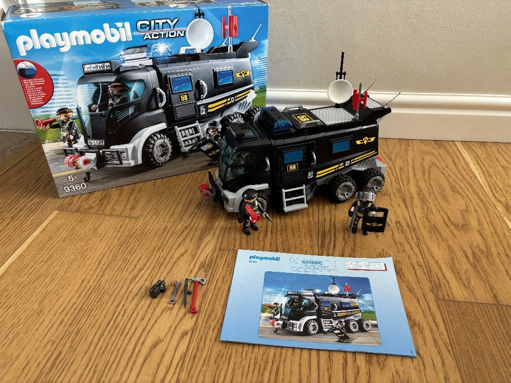PLAYMOBIL City Action SWAT-truck met licht en geluid - 9360, Kinderen en Baby's, Ophalen, Complete set, Voertuig, Zo goed als nieuw