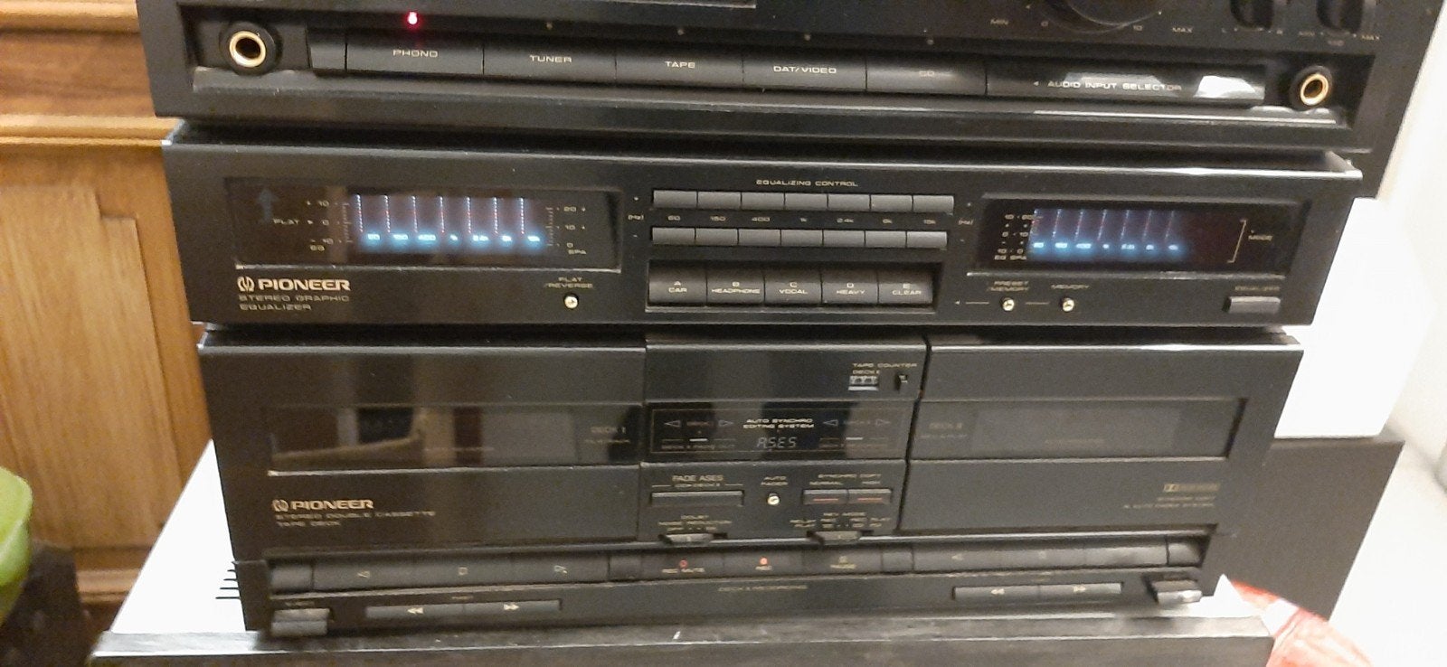 vintage Pioneer DC-Z83 stereosysteem met dubbel cassettedeck, Ophalen of Verzenden, Cassettedeck, Pioneer