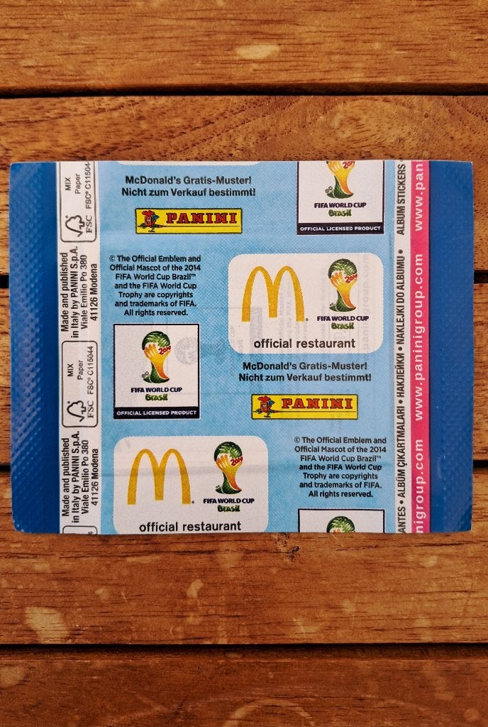 Panini WK 2014 zakje MC Donalds Oostenrijk, Verzamelen, Ophalen of Verzenden, Nieuw, Sport