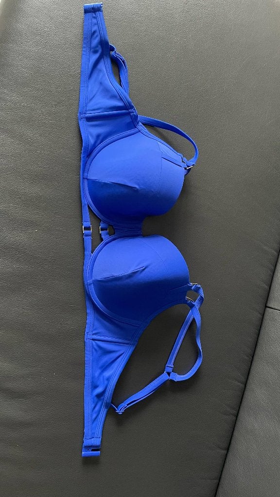 HUNKEMOLLER 85C blauwe BIKINI (top), Blauw, Ophalen of Verzenden, Zo goed als nieuw, HUNKEMOLLER