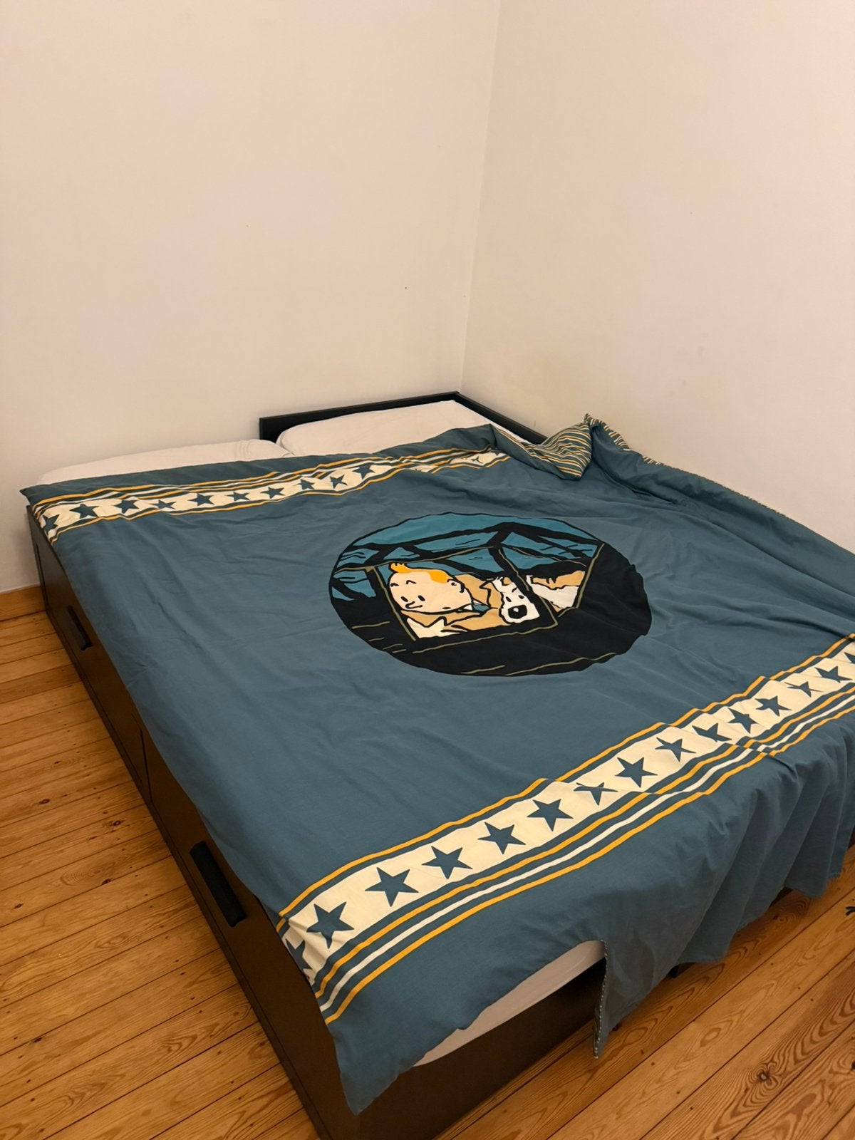 ️ IKEA BRIMNES zwart bed + matras, Ophalen, Gebruikt