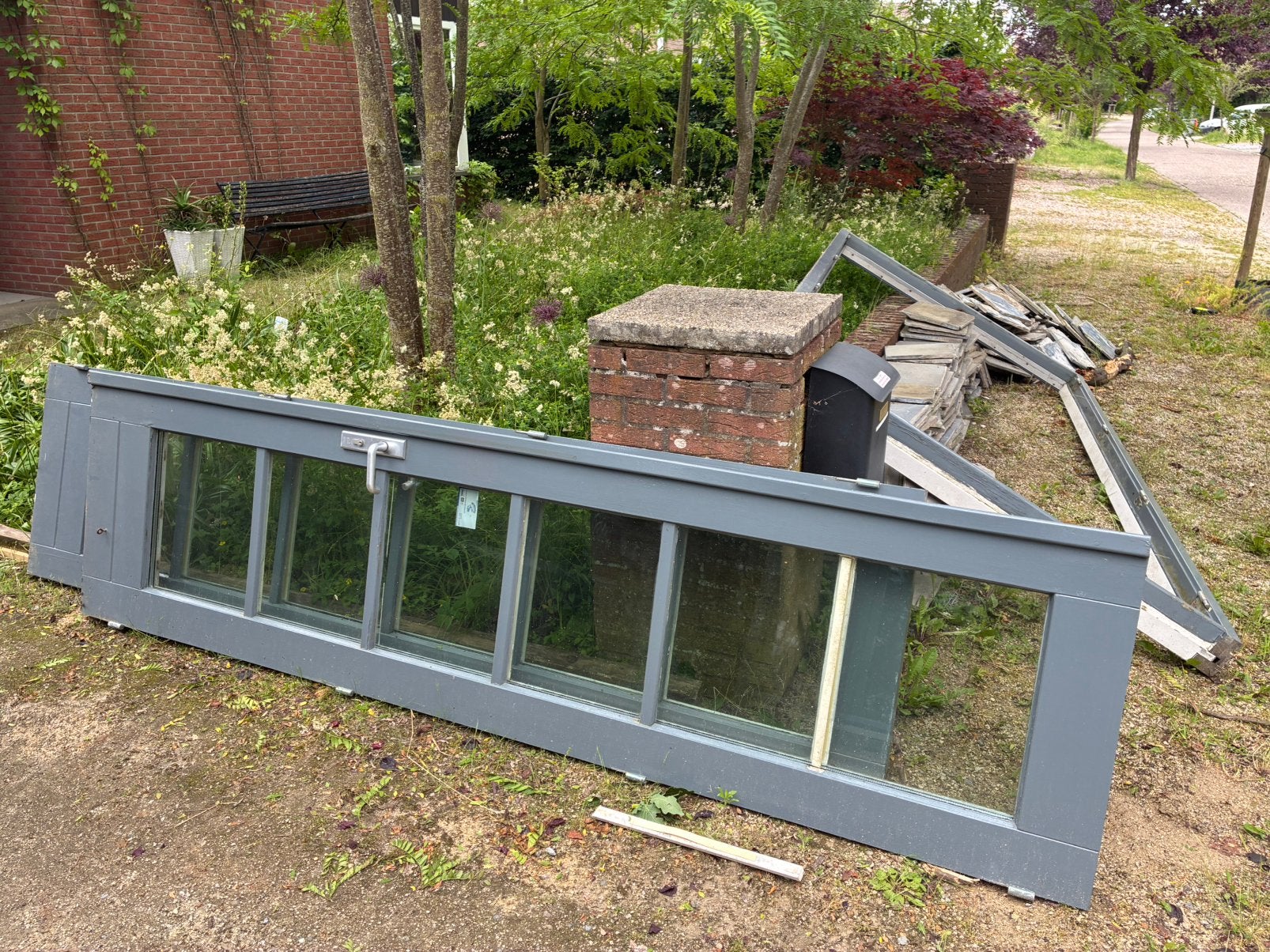Portes et fenêtres de jardin, pierre bleue vietnamienne, Bricolage & Construction, Enlèvement, Utilisé, Pierre de taille