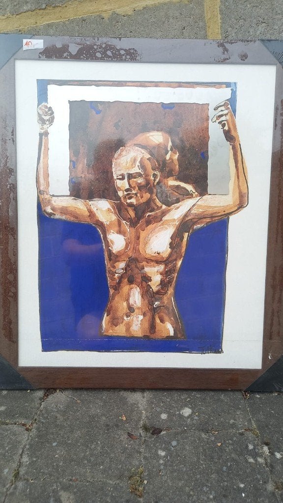 Reproductie van een schilderij van Tulkens, Ophalen, Portret of Personen